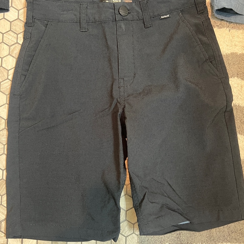 3 pairs of Hurley boys shorts - black are size 12 - blue ones are youth large - Picture 2 of 6